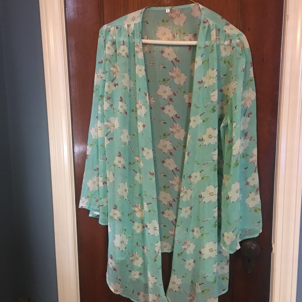 Sheer swim cover /kimono